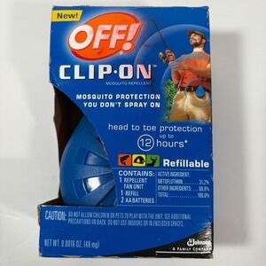 OFF CLIP ON Mosquito Repellent Personal Fan Unit Refill AA Batteries